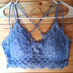 Zenana Plus Size Bralette in Blue